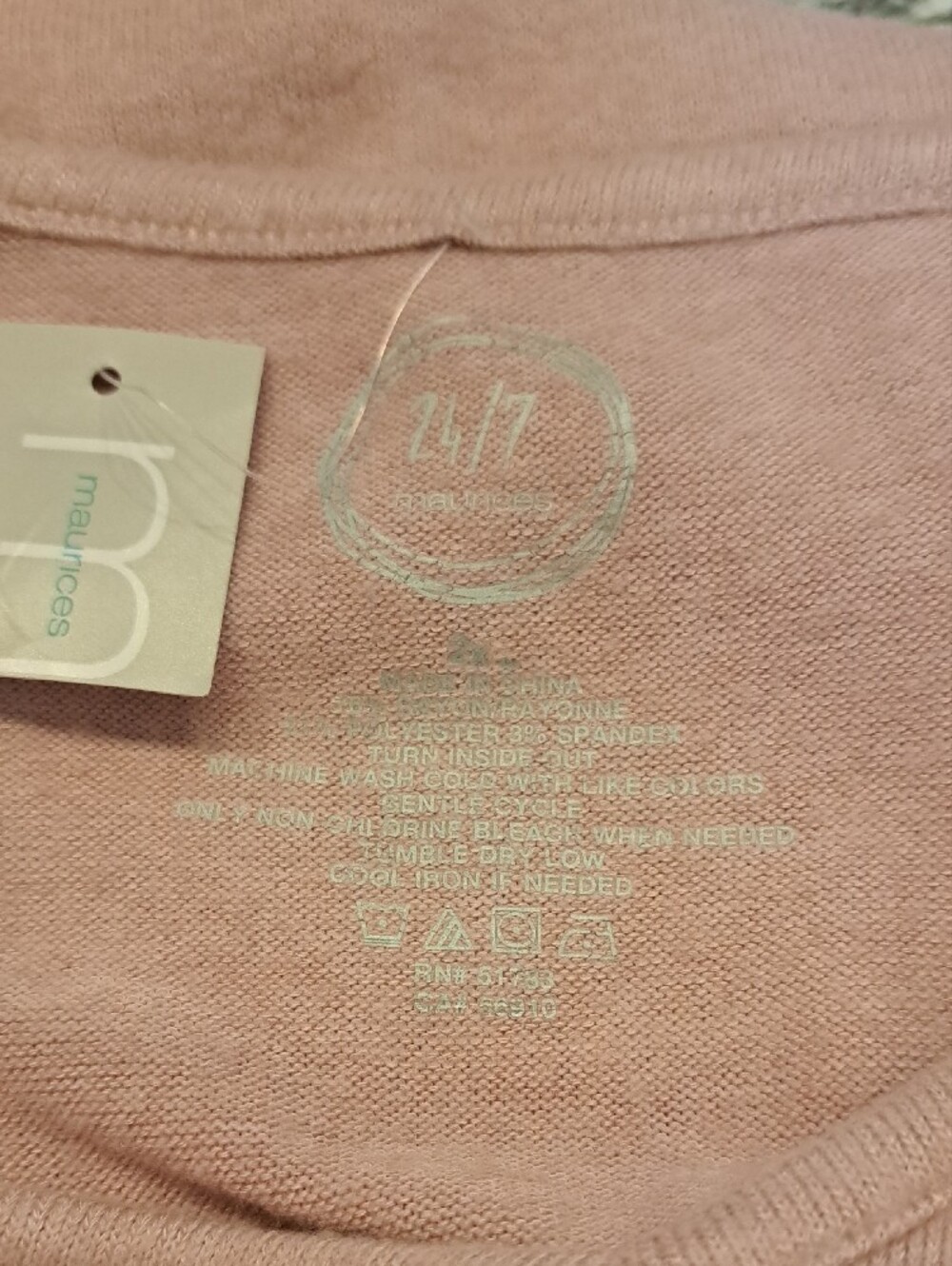 Maurices Blush Pink V-Neck Sweater - Picture 6 of 6